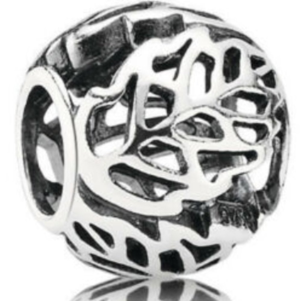 Pandora Authentic Sterling Silver Autumn Bliss Openwork Leaves Retired C…